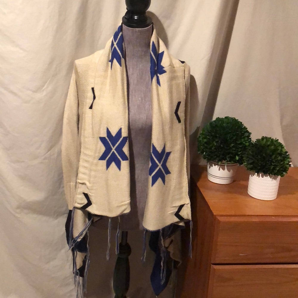 Aztech printed cardigan